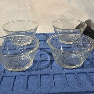 Home Interiors Clear Glass Bowls Set